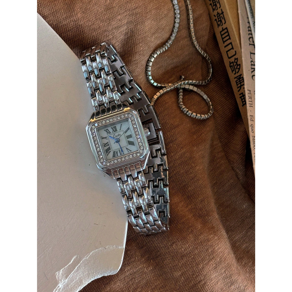 Silver Vintage Style Women’s Square Watch - Picture 2 of 7